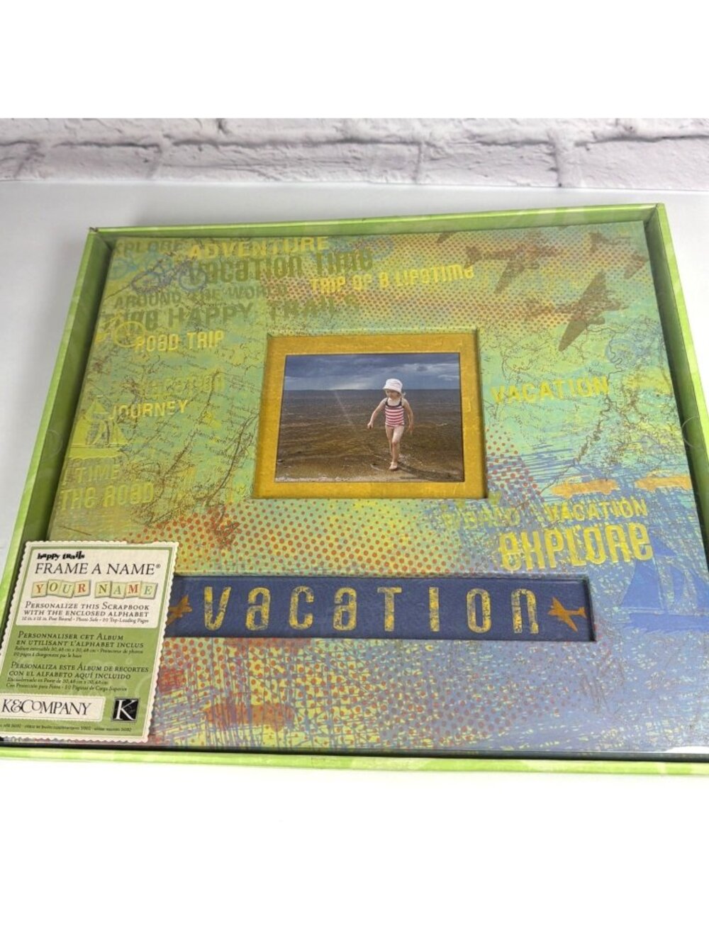 Vintage Scrapbook Album Kit Happy Trails Frame Name Postbound Craft Y2K Retired